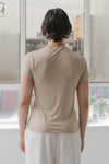 BASERANGE Classic Bamboo Fiber and Cotton Slim Fit T-shirt Series Collection Round Neck Bottoming Shirt France BAS-TOCT-BL-000-COCHLEA